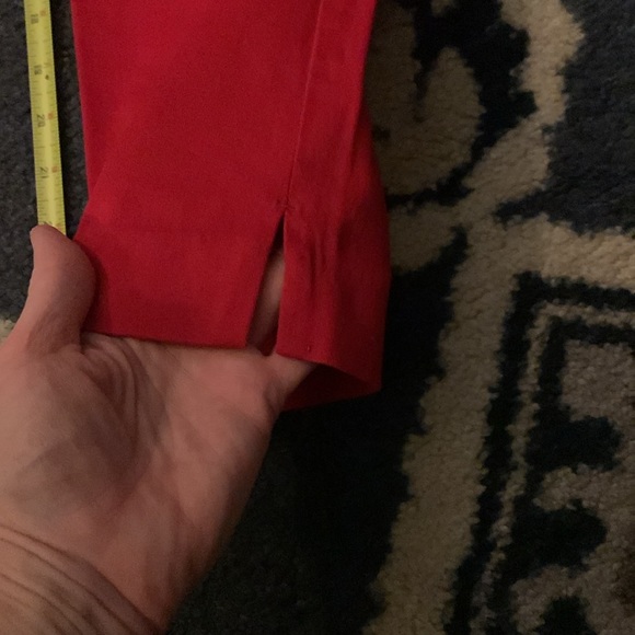 Like new ladies red stretch ankle pants - Picture 7 of 8